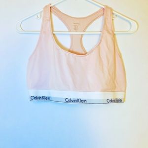 Calvin Klein Racerback Light Pink Bralette